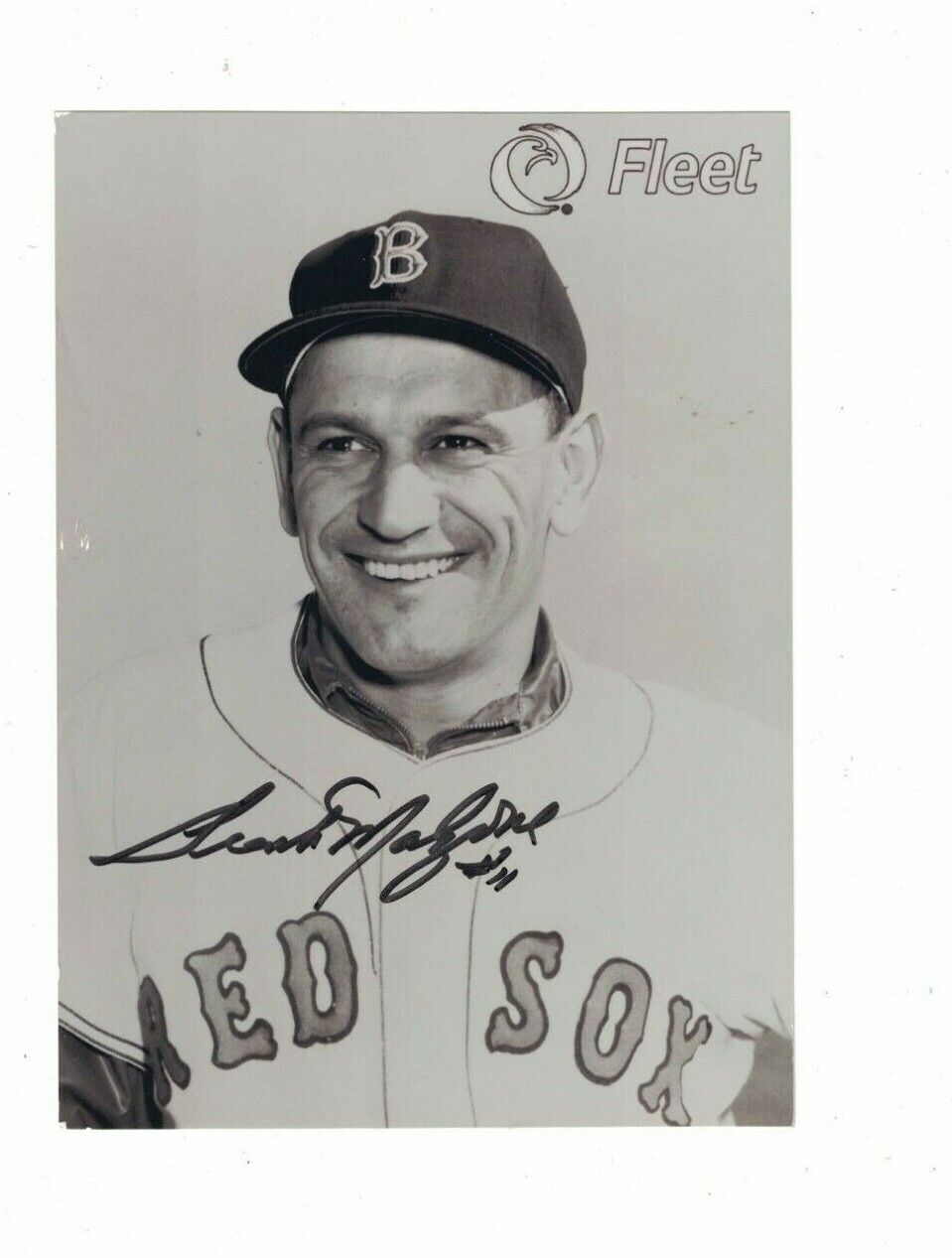 Frank Malzone Boston Red sox Signed 5 x 7