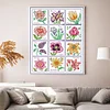 [Brand]Twelve Months Of Flowers - 14CT Stamped Cross Stitch - 45*56cm - Flower