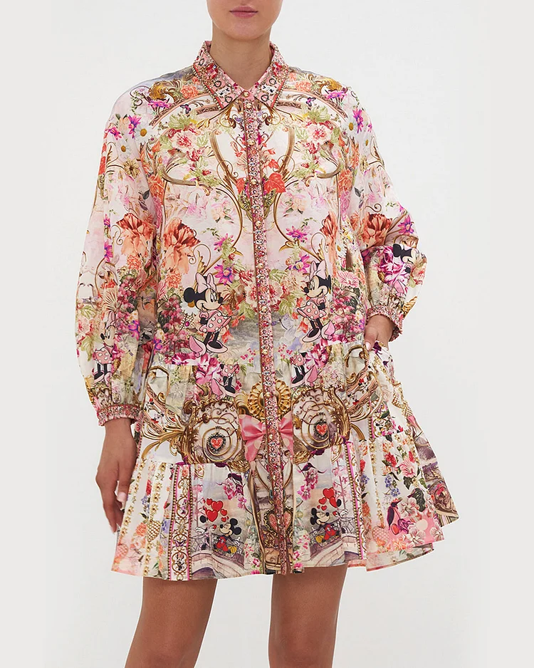 TIERED SHIRT DRESS 