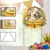 Diamond Painting Acrylic Single Side Drill Easter Sheep Pendant Charms Kits for Adults Home Window Decor