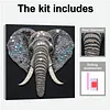 Framed Elephant - DIY Button Art Painting Kit for Creativity DIY Pearl Dot Crafts for Gift Home Wall Decor 30*30CM