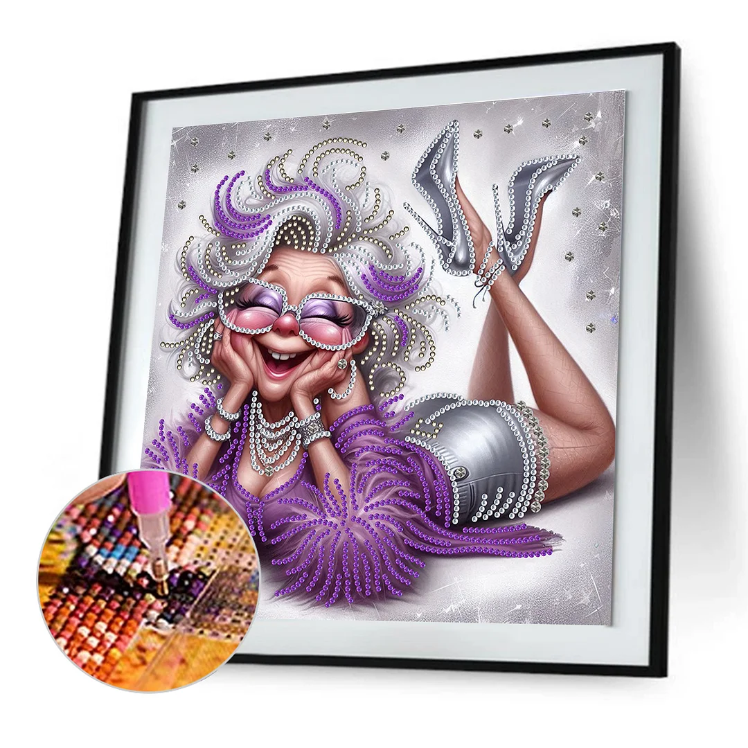 Grandma - Diamond Painting - Partial Special Shaped Drill(Canvas|30*30cm)
