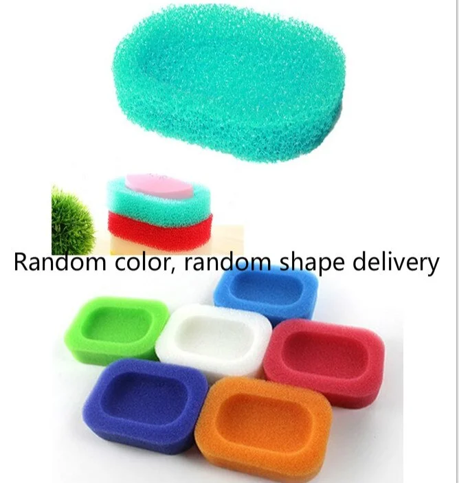 1pcs candy Creative Foam Sponge Soap Dishes Plate Box Case For Bathroom Kitchen Shower Soap Saver Tray@2