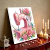 (Pre-Framed)Sewing Mechine-Special Shape Diamond Painting Kit(25x25cm)