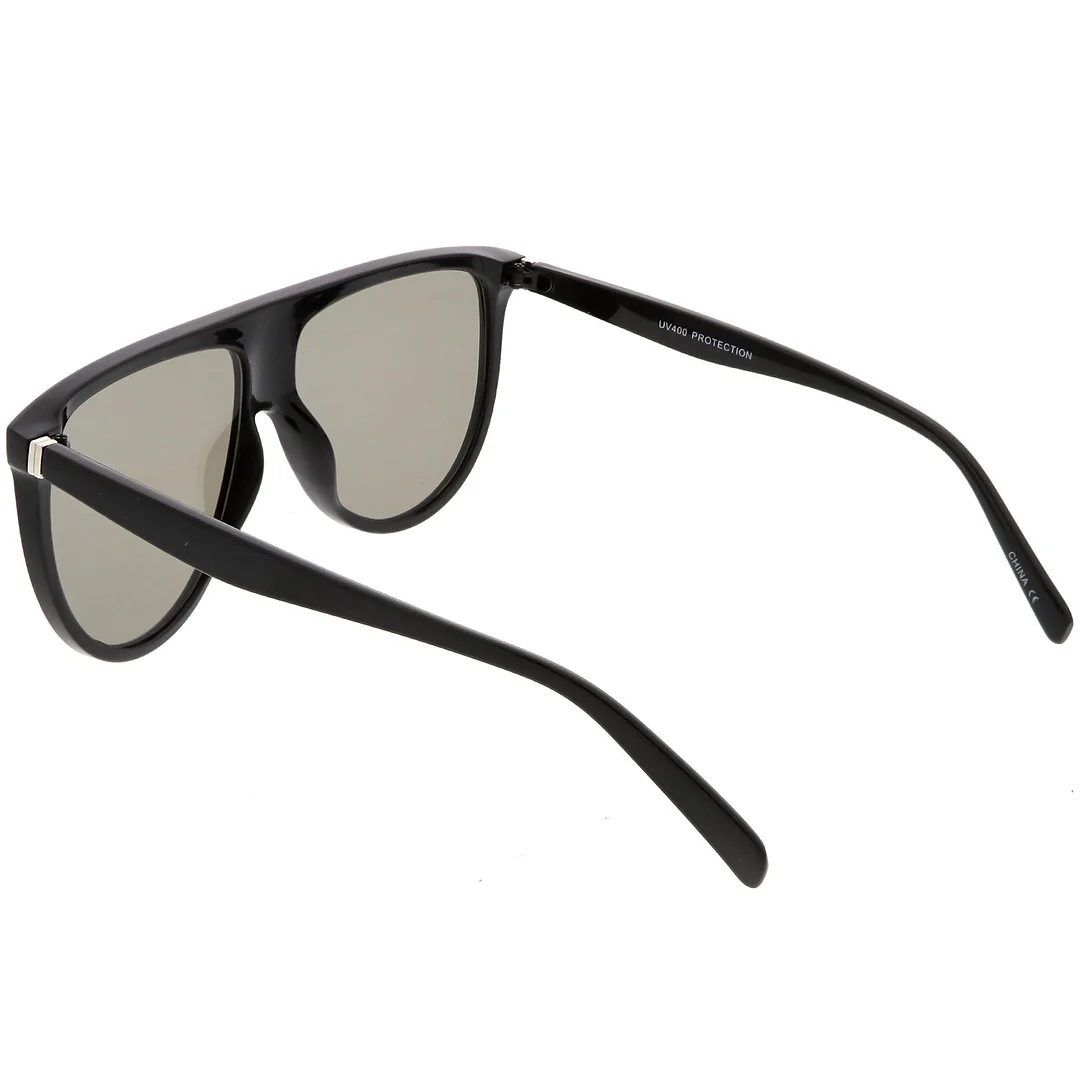 Oversize Modern Aviator glasses Flat Top Color Mirrored Lens 59mm