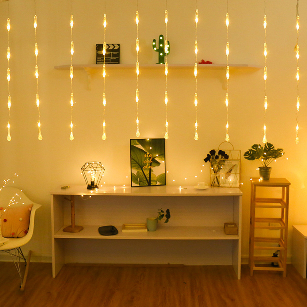 

3M EU LED Curtain Waterproof-Curtain String Night Light, Warm white, 501 Original