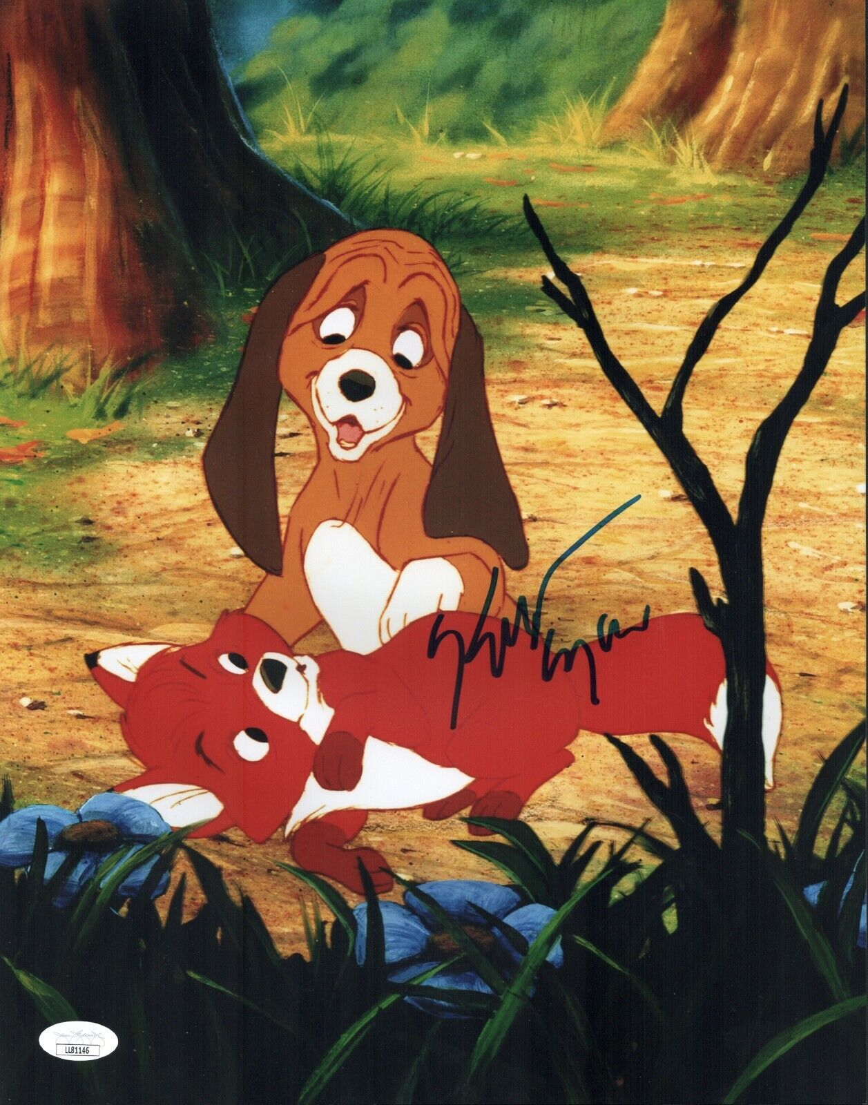 Keith Coogan Signed 11x14 Fox and the Hound Authentic Autograph JSA COA