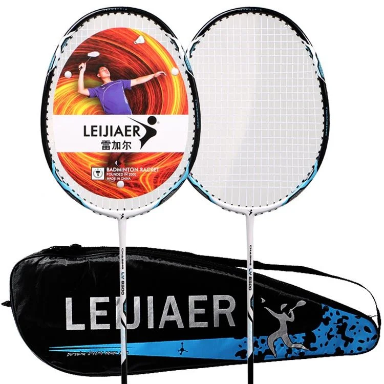 LEIJIAER 8502 Carbon Composite Badminton Racket + 4 Sweatbands Set for Adults