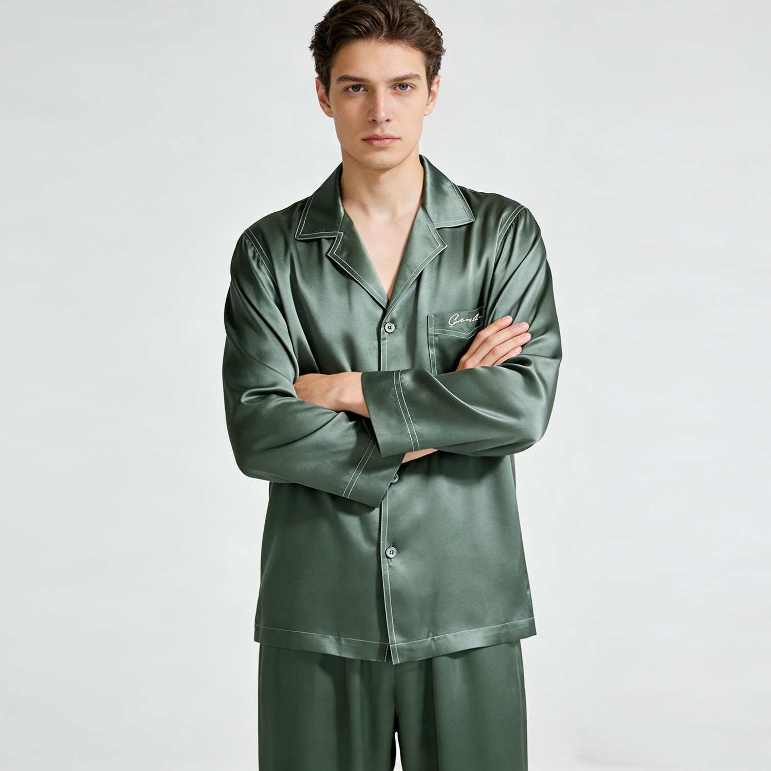 Men's 19 Momme Heavyweight Silk Pajama Set REAL SILK LIFE