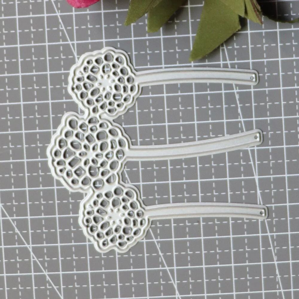 Flower 3pcs/set Dandelion METAL CUTTING DIES Stencil Scrapbooking Photo Album Card Paper Embossing Craft DIY