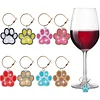 8PCS DIY Diamond Painting Art Wine Glass Charms Paws Pendant Kits