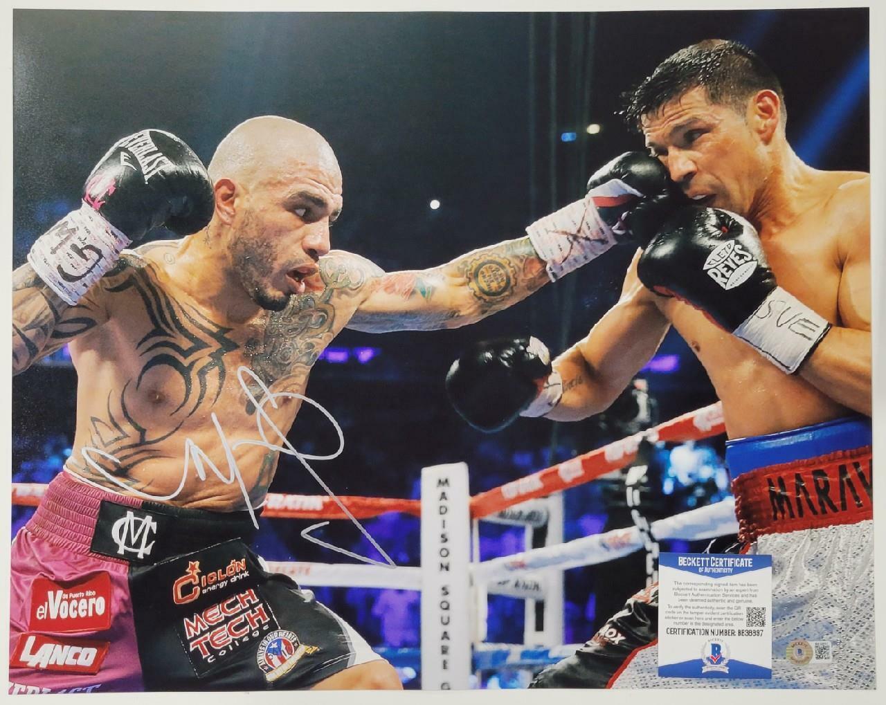 Miguel Cotto signed 16x20 Photo Poster painting #2 Boxing Autograph ~ Beckett BAS COA