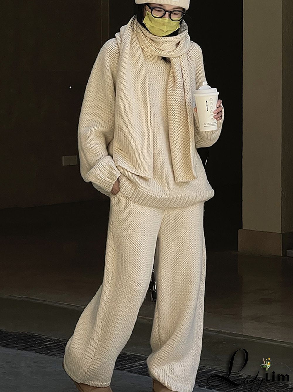 Casual Loose Wide Leg Solid Color Pants