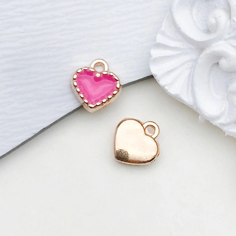 1 Piece 17 * 21mm Zinc Alloy Heart Shape Flower Pendant Jewelry Accessories