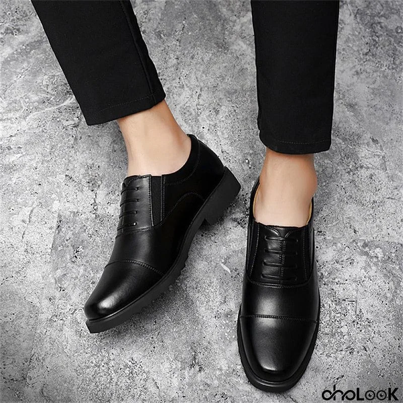 Male Non-slip Cozy Business Black Shoes for All Seasons