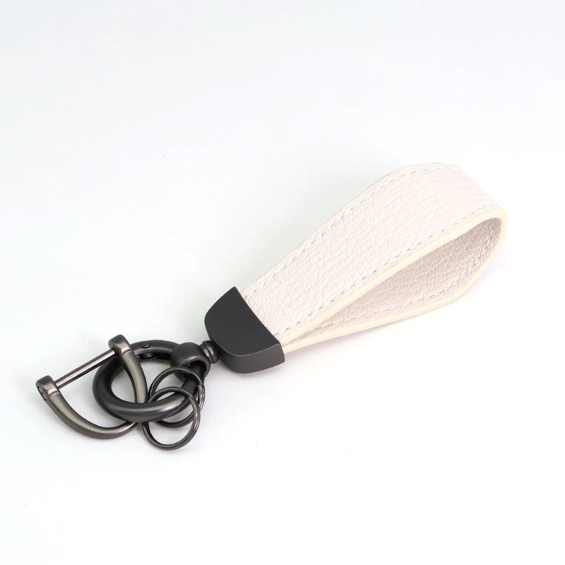 Minimalist Classic Style Solid Color Pu Leather Alloy Unisex Bag Pendant Keychain