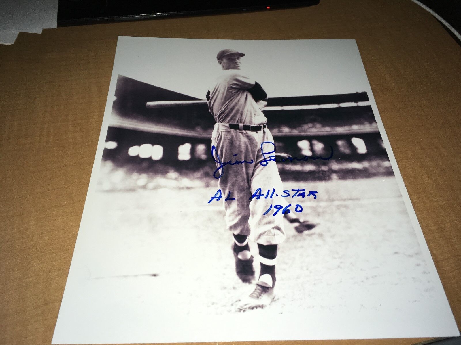 Jim Lemon Washington Senators Signed Baseball Photo Poster painting W/Our COA