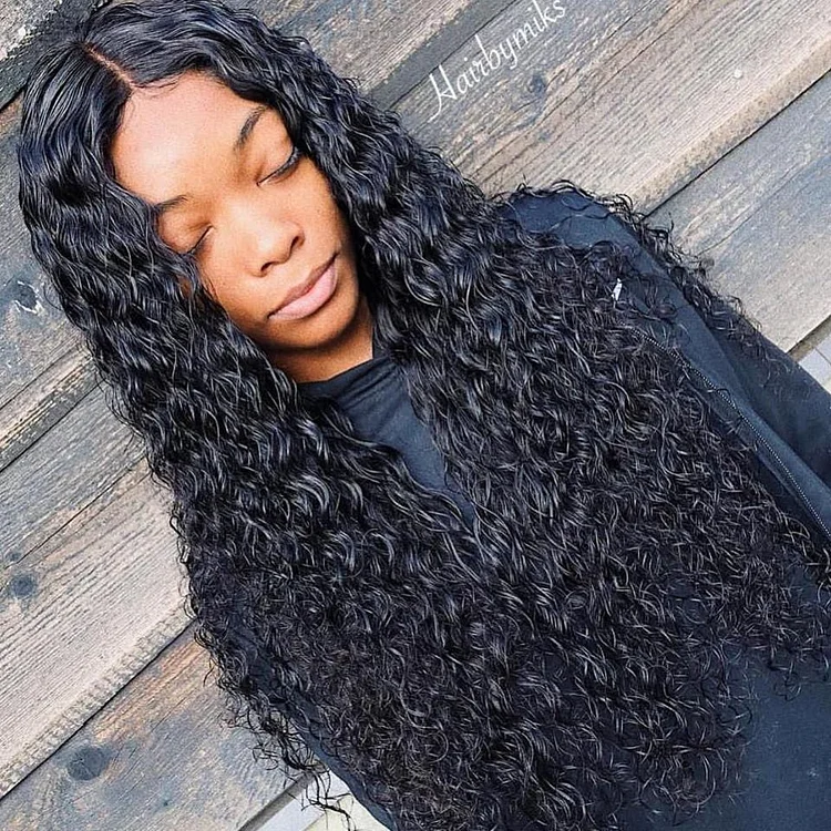 Brazilian Loose Deep Wave 3 Bundles with 4*4 Lace Closure. 100% Virgin Human Hair Weaves on Sale- Hair