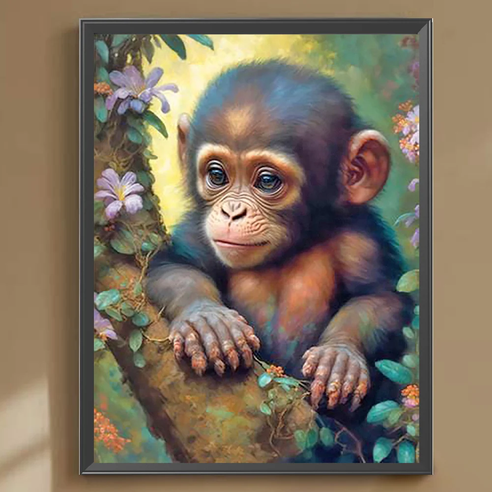 Diamond Painting - Full Round Drill - Monkey(Canvas|30*40cm)