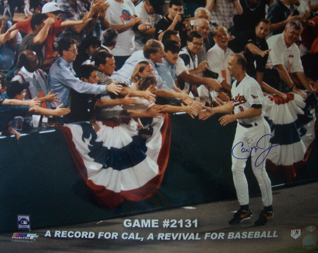 Cal Ripken autographed signed Orioles Game 2131 16x20 poster size Photo Poster painting IRONCLAD