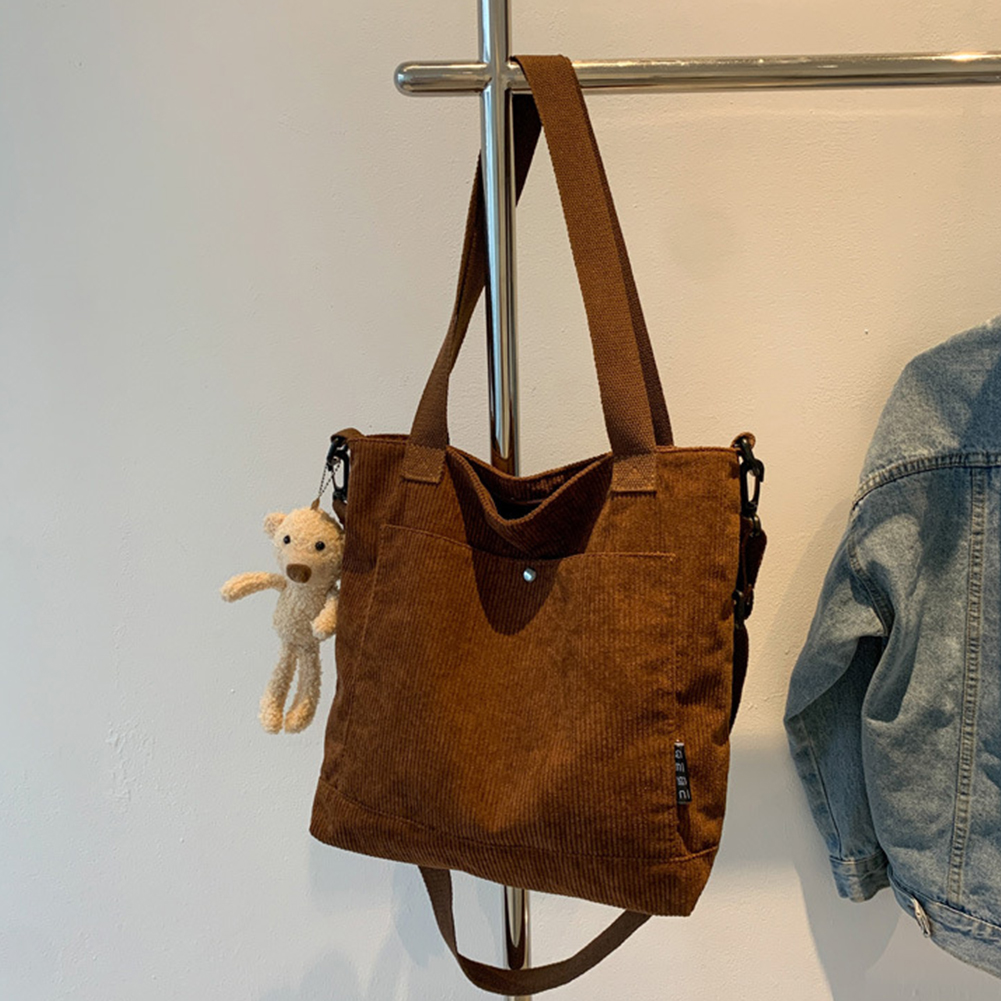 Women Casual Shoulder Bag with Pendant Retro Crossbody Bag Zipper Trendy Hobo Bag Strap Adjustable Versatile Travel Shopping Bag