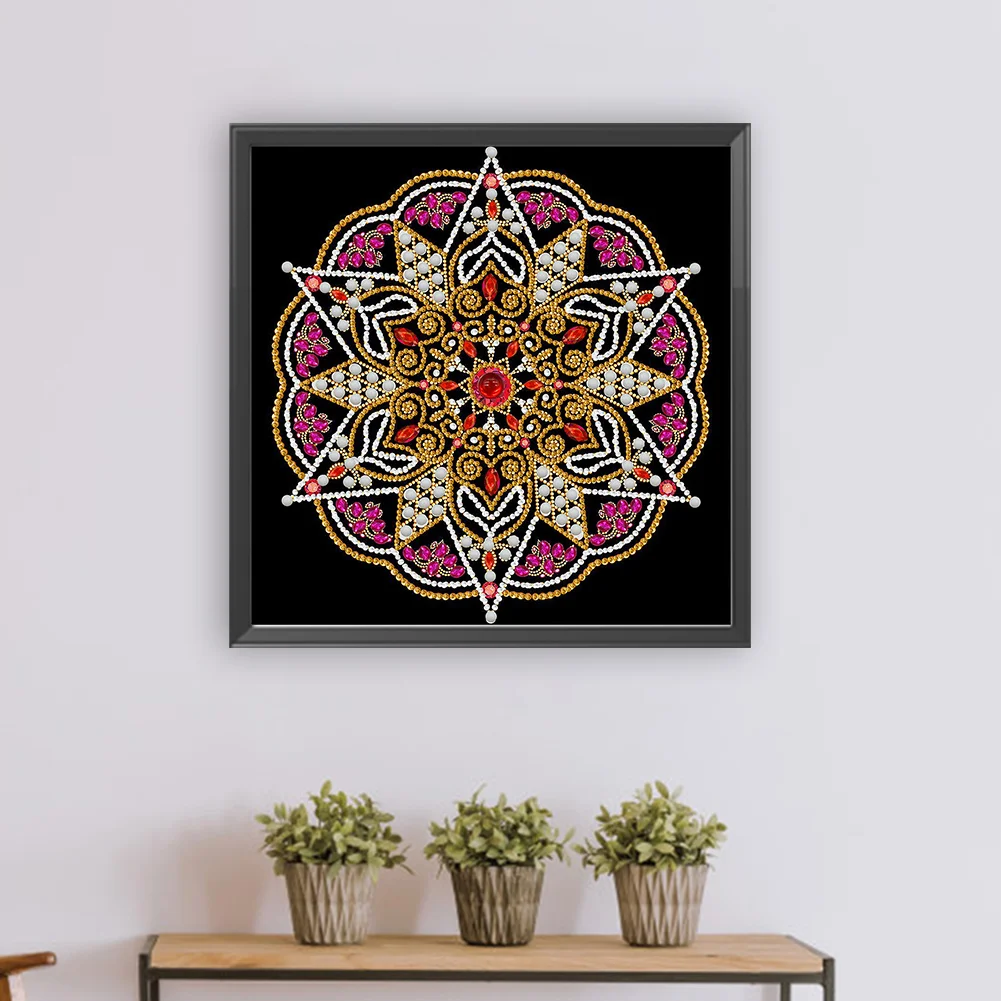 Diamond Painting - Partial Special Shaped Drill - Mandala(Canvas|30*30cm)