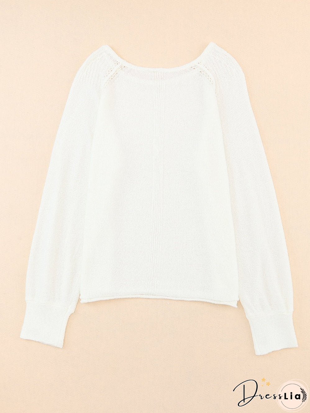 Cozy Brown Shoulder Cutout Sweater with Long Sleeves