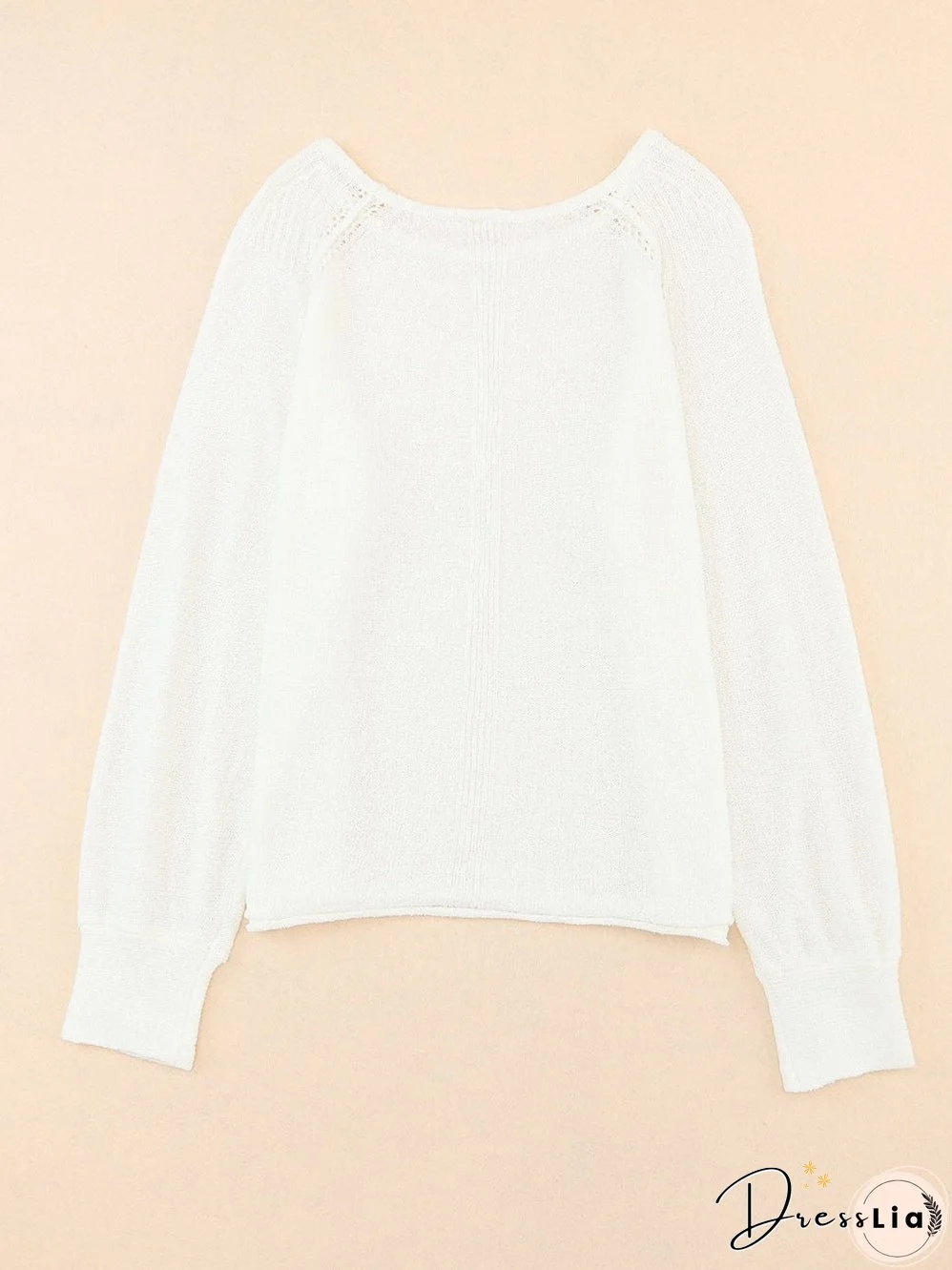 Cozy Brown Shoulder Cutout Sweater with Long Sleeves