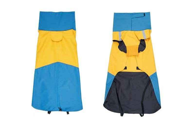 Yellow And Black Mixed Color Raincoat For Dogs And Cats