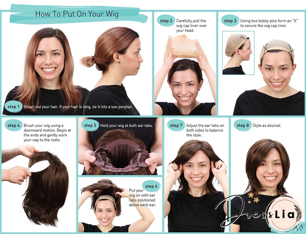 Chemical Fiber High Temperature Silk Women's Medium Split Short Straight Hair