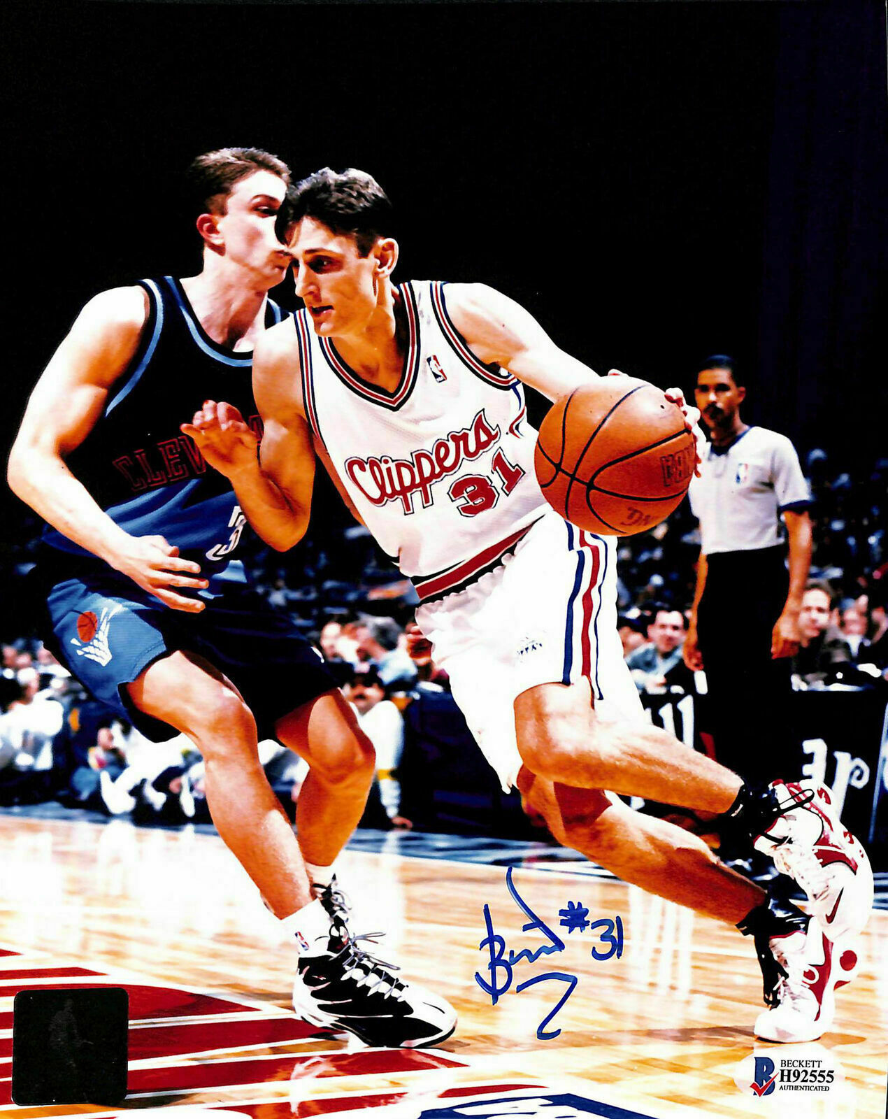 Brent Barry signed Los Angeles Clippers 8x10 autographed Photo Poster painting BAS Beckett COA