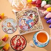 8Pcs DIY Bird Diamond Painting Wooden Coasters