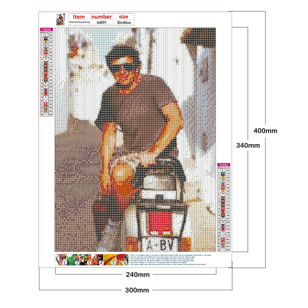 Full Round Diamond Painting 30*40cm - Patrick Brewer