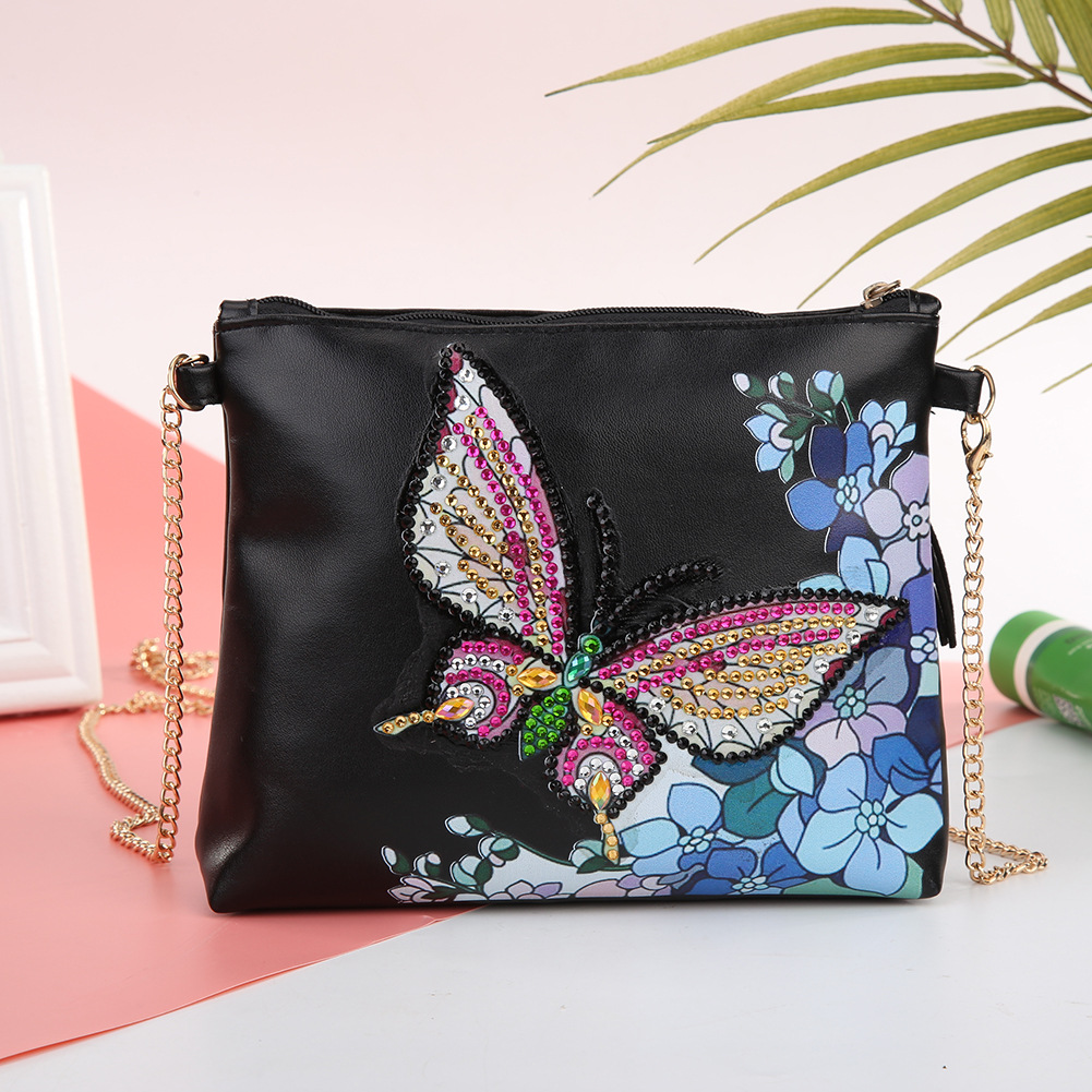 Foreign Trade Cross Mirror Independent Station Amazon DIY Diamond Painting Handbag Women's Backpack Makeup Bag Alien Diamond Outdoor