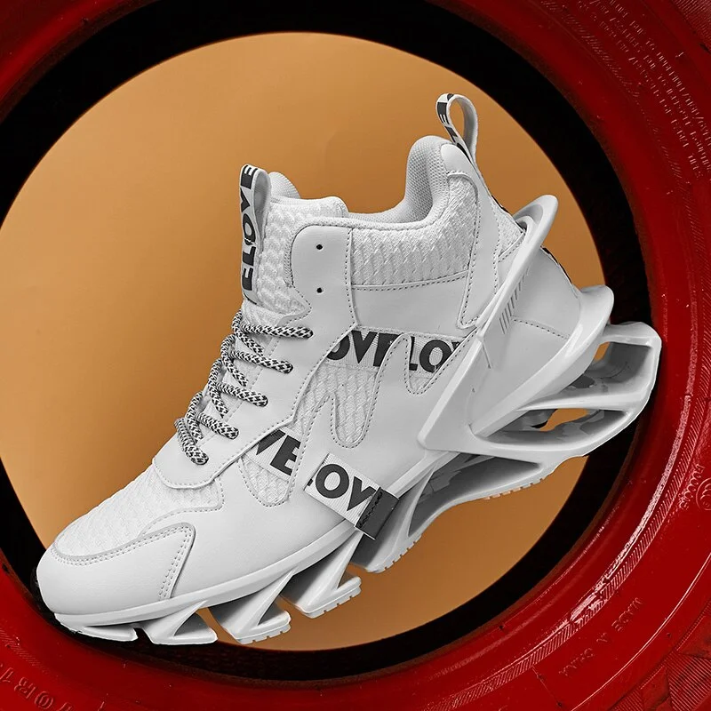 Classic Men's Blade Running Shoes Breathable Sneakers Graffiti Jogging Shoes Fashion Antiskid Damping Sports Shoes Zapatillas