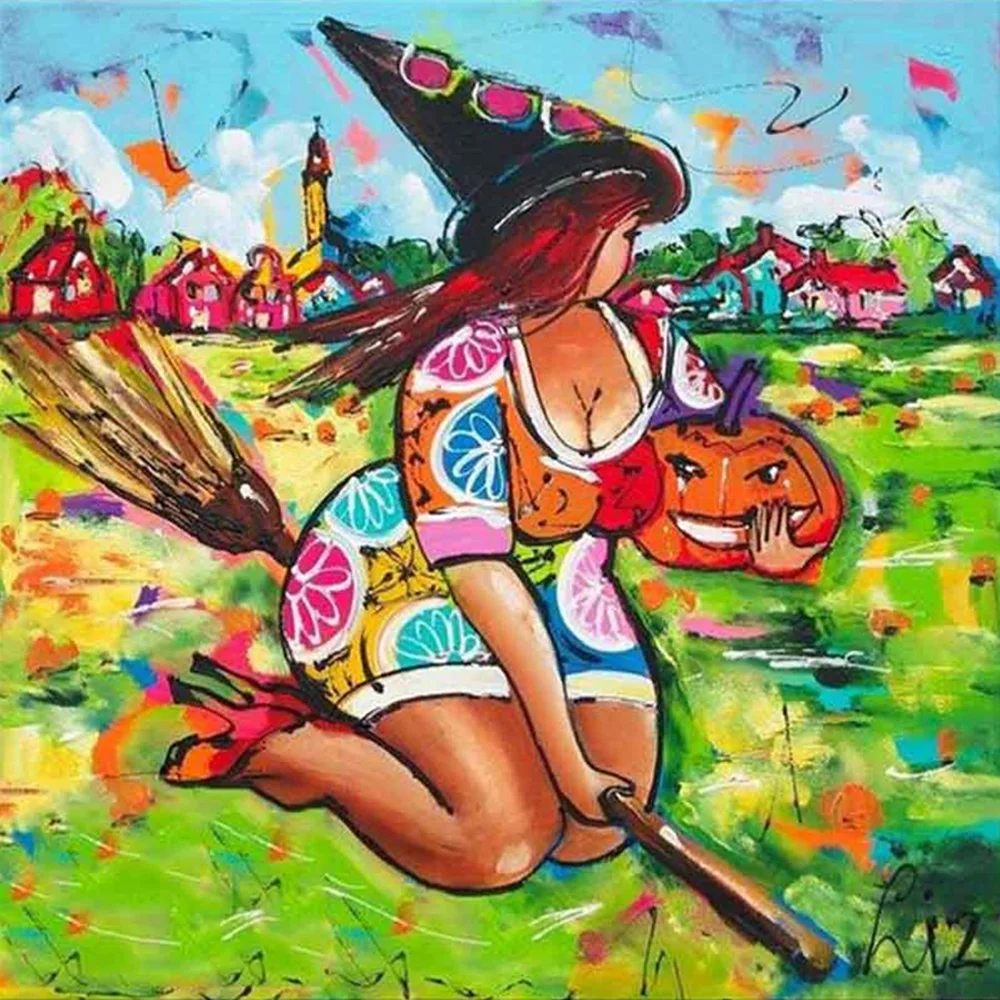 Diamond Painting - Full Round/Square Drill - Fat Woman(30*30 - 50*50cm)