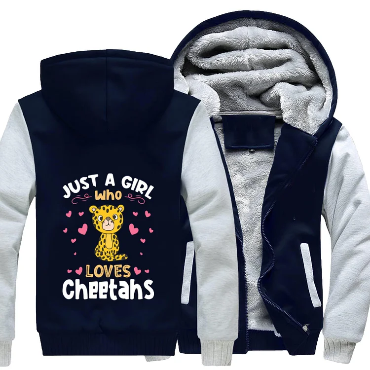 Just a Girl who Loves Cheetahs, Cheetah Fleece Jacket