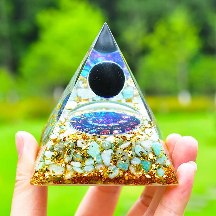 Turquoise Tiger Eye Orgone Pyramid