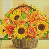 Sunflower Basket-11CT Stamped Cross Stitch 61*61cm/24.02*24.02in(Big Size) tapestrymarket