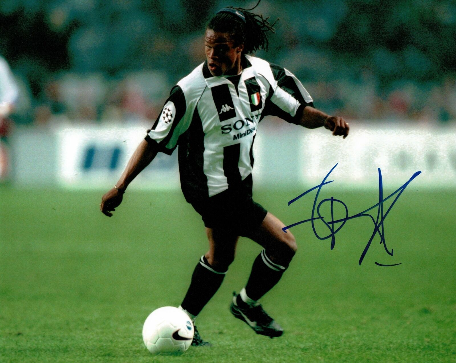 Edgar Davids Signed 10X8 Photo Poster painting Juventus AFTAL COA (1204)