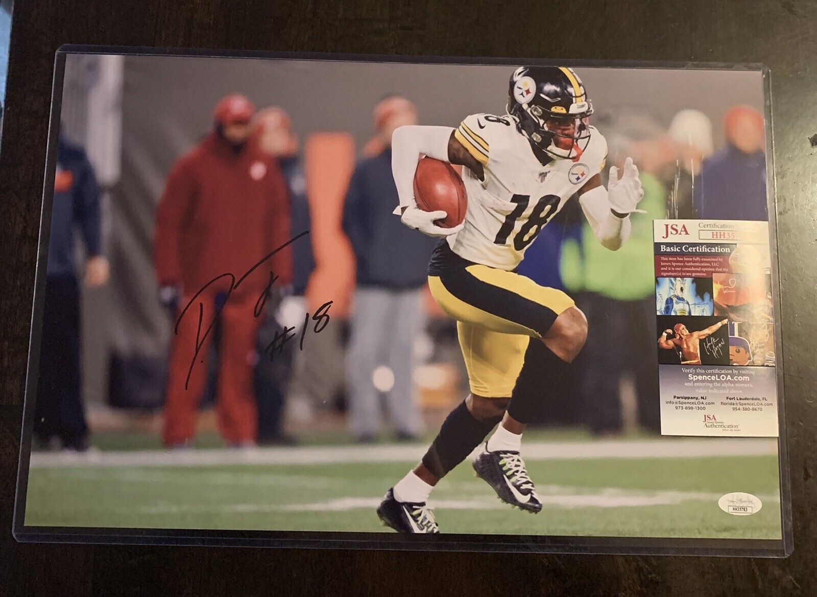 DIONTAE JOHNSON 11x17 Signed Photo Poster painting STEELERS FOOTBALL JSA/COA HH35783