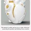 Cyberpunk Simulation Heart-Shaped Vase Ornaments Model Creative Technology Sense Home Decoration Resin Crafts Home Decoration Gift(Multiple colors available)