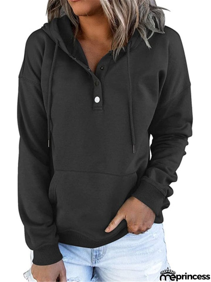 Women's Fashion V Neck Hoodies With Pockets