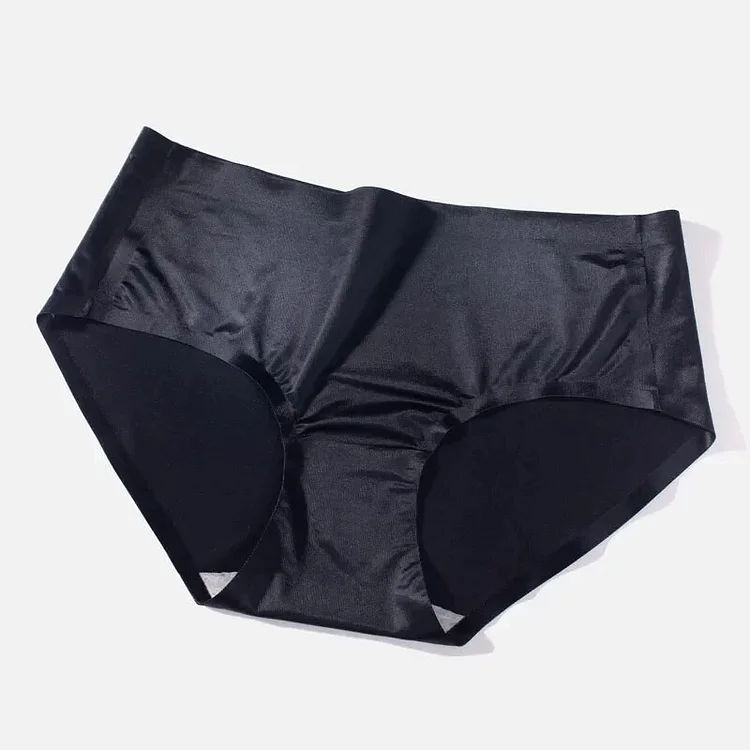 Wlkwo Wlkwo   Women&rsquo;s Panties Female Seamless Underwear Ice Silk Comfortable Underpants Mid-waist Breathable Briefs Thong Sexy Lingerie Tanga