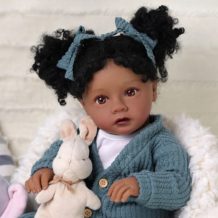 Babeside Daisy 20'' Realistic Reborn Baby Doll Girl African American Lovely Lifelike Awake