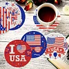 (US Only)8 Pcs Diamond Art Coasters DIY Diamond Painting Coasters Kits (USA Flag)