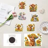 (US Local)6Pcs Diamond Painting Refrigerator Magnets Diamond Art Kits for Adults (Yaks)