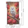Eule und Blume komplette DIY-5D-Runden-Drill Edelsteinkunst-Diamant-Mal-Kits f&uuml;r Erwachsene/Anf&auml;nger Geschenkidee f&uuml;r Heimwanddekoration Diamant-Kunst