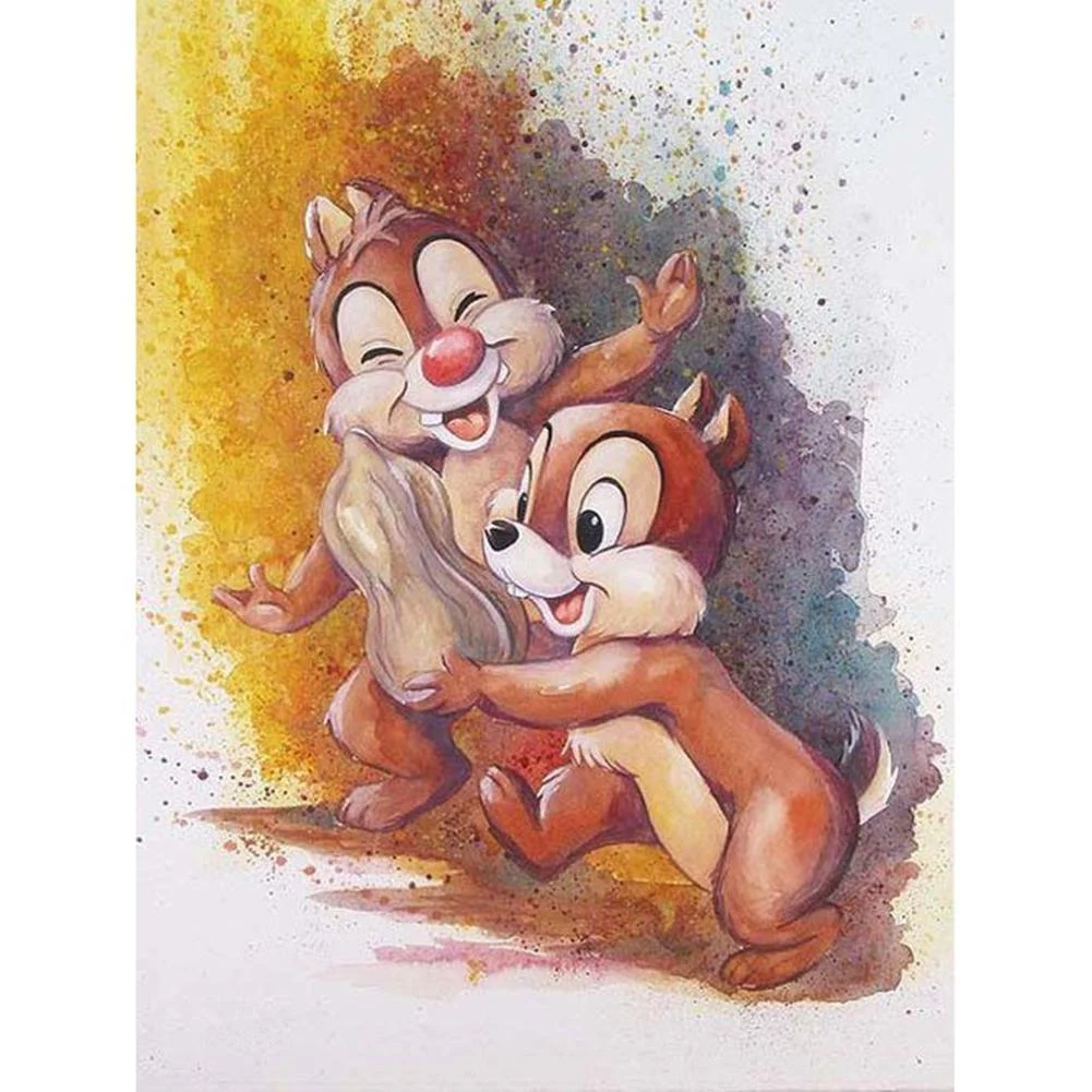 Diamond Painting - Full Round Drill - Chip and Dale(30*40cm)