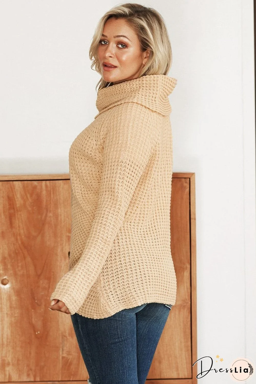 Knitted Turtleneck Pullover Sweater
